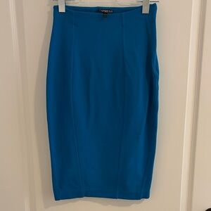 Express Vibrant Blue Pencil Skirt
